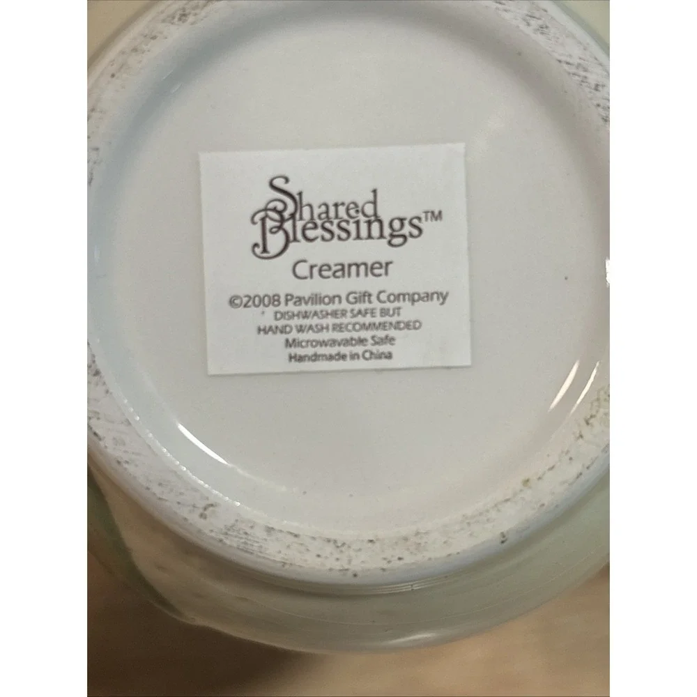 Vintage Sugar & Creamer Ceramic Set, 2008 Pavilion Gift Co., Shared Blessings